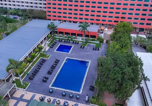 Abuja Continental Hotel pool and grounds